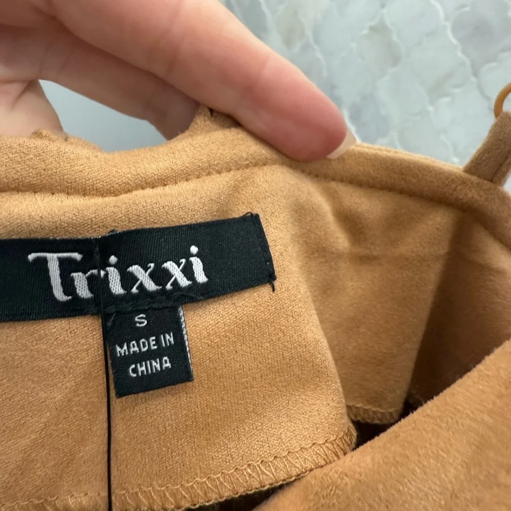 Fringe Brown Dress Francesca’s Small - Picture 4 of 6